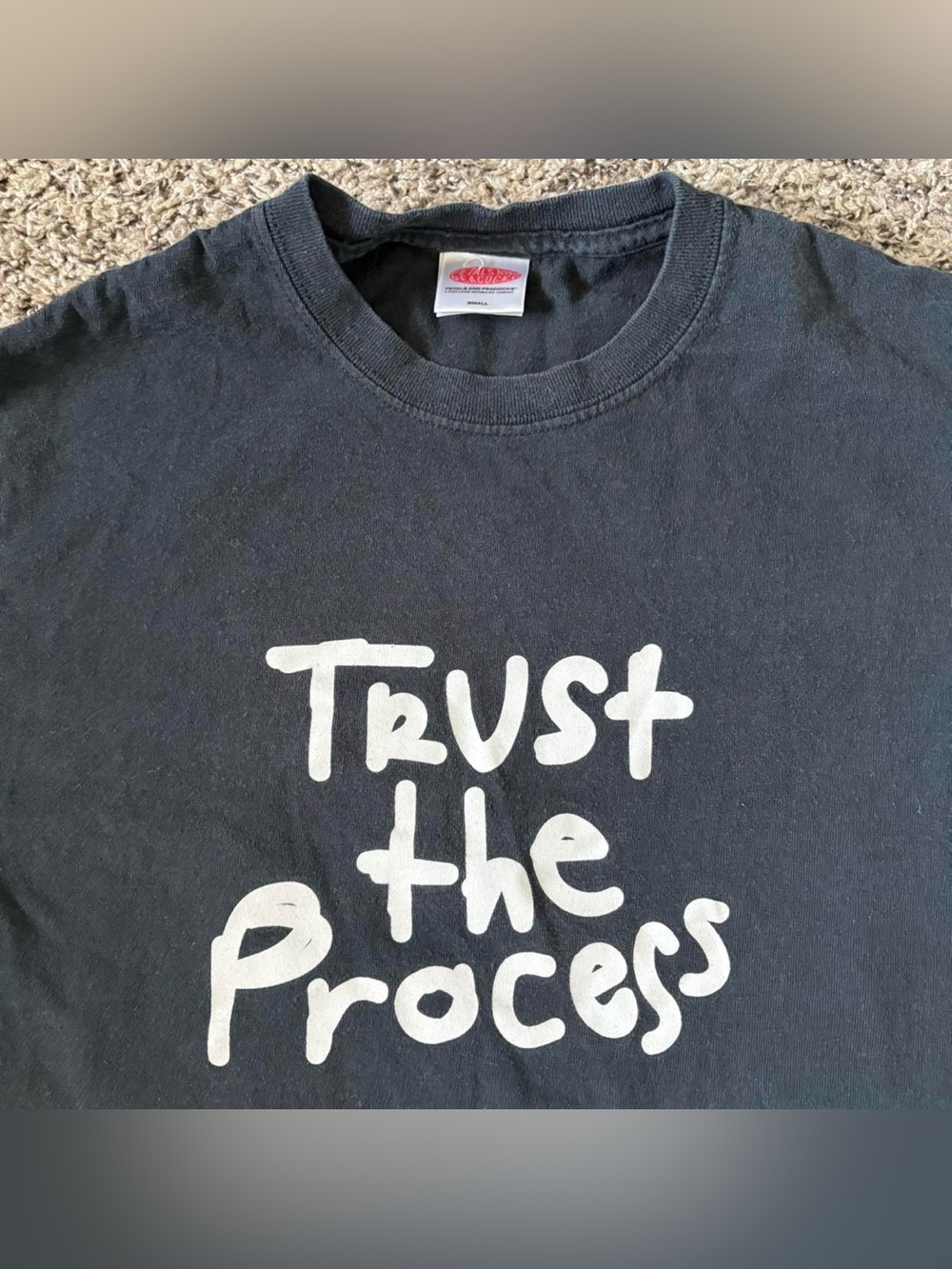 Trust The Process black cotton t-shirt #skater #y2k - Picture 3 of 7